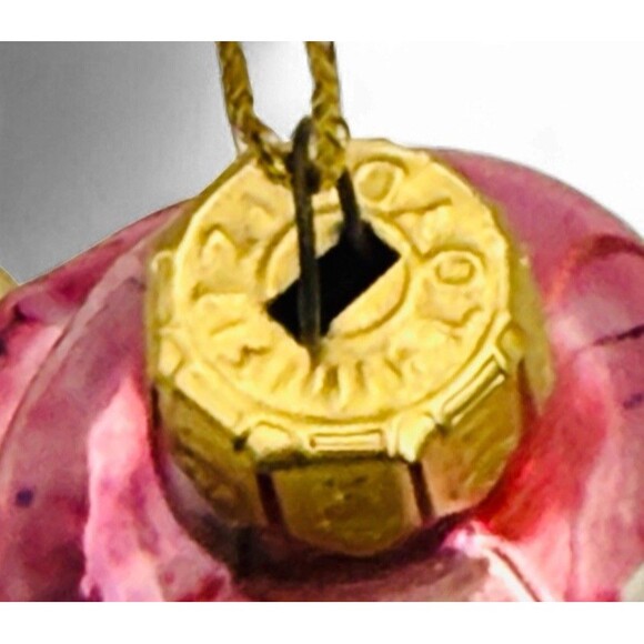 Fitz And Floyd Christmas Teddy Bear Girl Vintage Ornament 5in Gold Hanger 4in - Picture 5 of 5